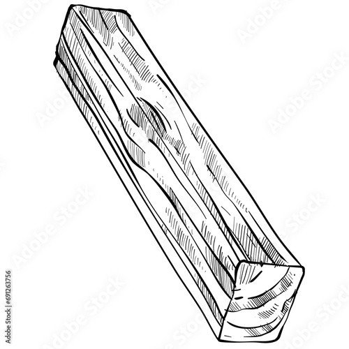 wood handdrawn illustration