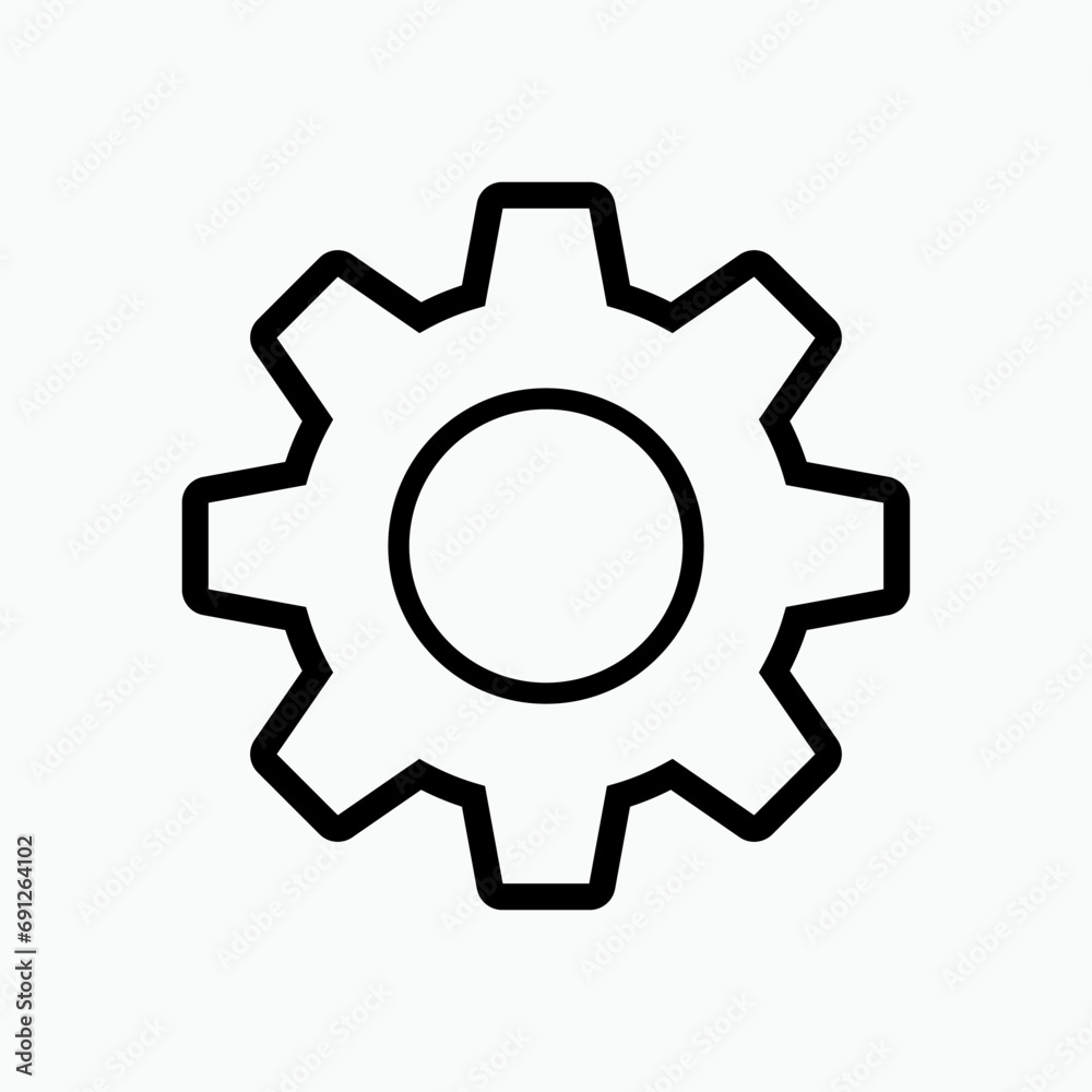 Gear Icon . Setting, Cog Symbol for Design, Presentation, Website or Apps Elements – Vector.