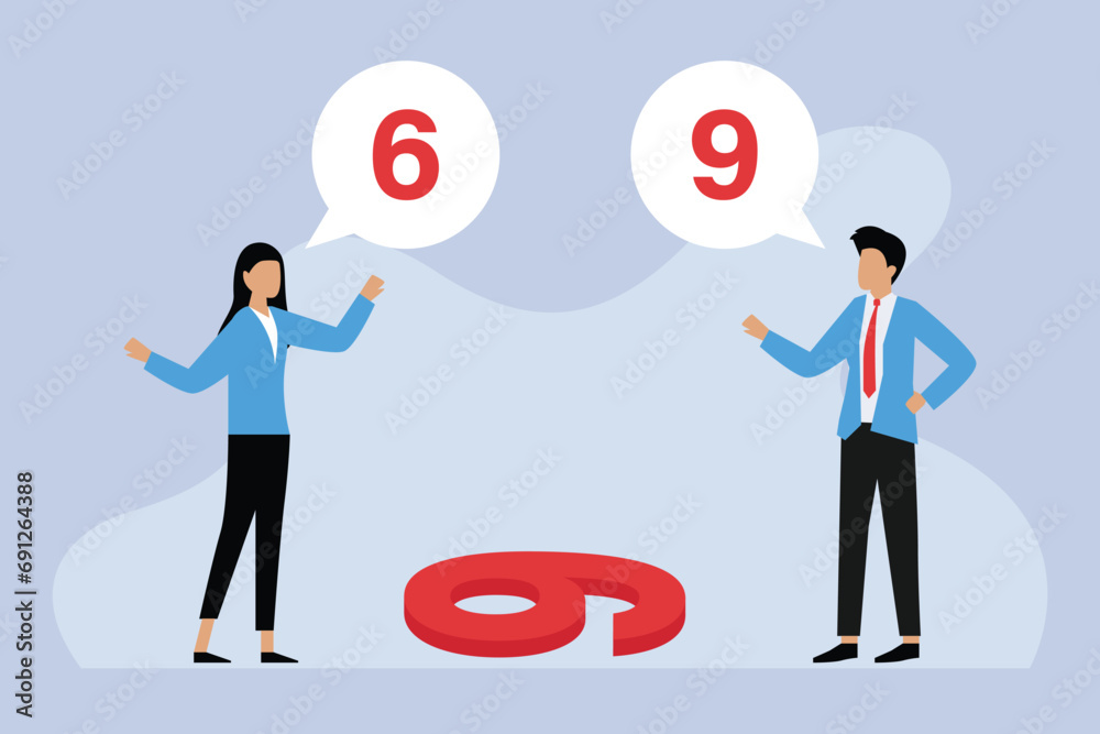 Business people having two different point of views. Business people having two different point of views.