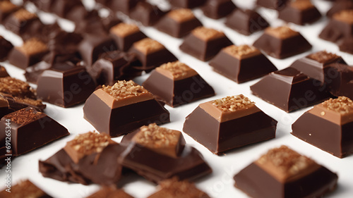 a milk chocolate and nuts with white background