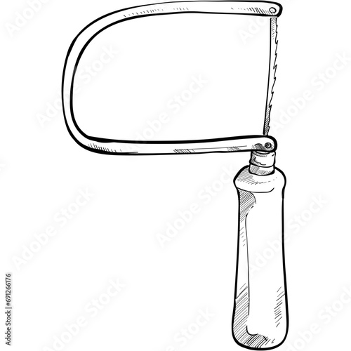 hacksaw handdrawn illustration