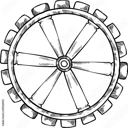gears handdrawn illustration