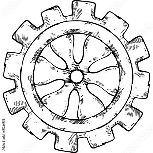 gears handdrawn illustration
