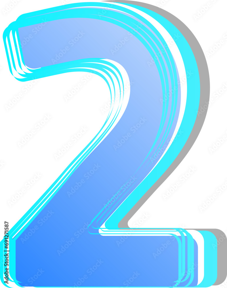 blue number 2 blue number 2