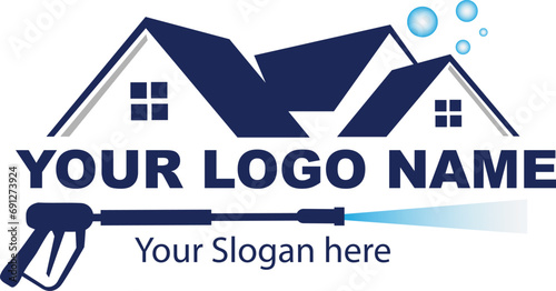pressure washing power washing logo vector