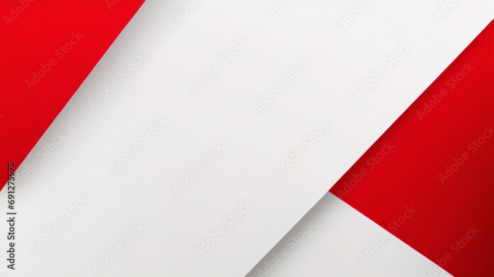 Moderne rote und weiße geometrische Formen, abstrakte Hintergrundgeometrie, Glanz und Schichtelementvektor für Präsentationsdesign. Geeignet für Unternehmen, Firmen, Institutionen, Partys, Festlichkei - obrazy, fototapety, plakaty 
