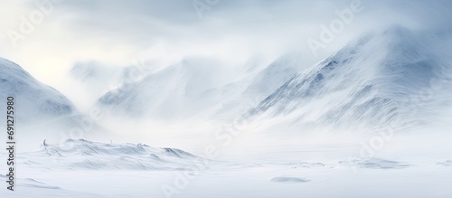 Blizzard coming to Red Range Mountains, Yukon, Canada.