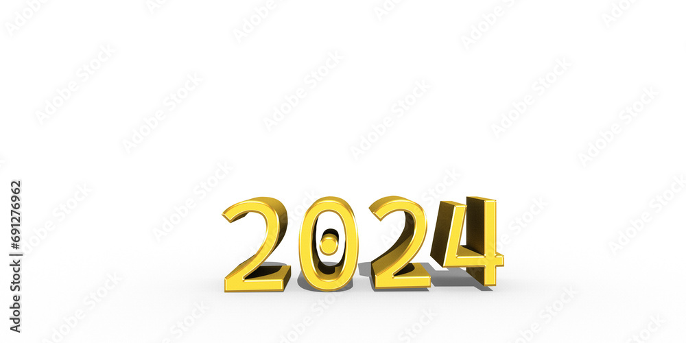 new year 2024 3d text on transparent background new year 2024 3d text on transparent background