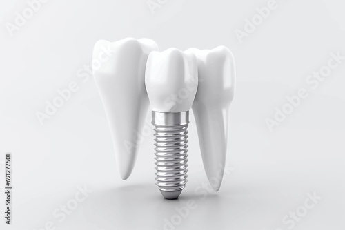 implant dentistry dental dentist molar tooth denture white dent illustration root medical enamel photo