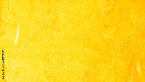 Vintage yellow background paper, old distressed grunge texture and tea stained border illustration, Yellow background grunge cement wall