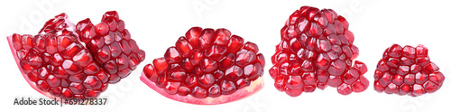 pomegranate seeds, pomegranate isolated, transparent PNG, PNG format, cut out photo
