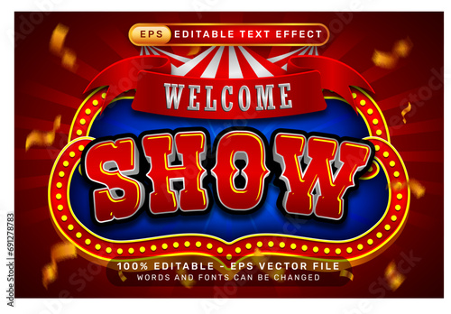 show 3d text effect and editable text effect with tent and border show