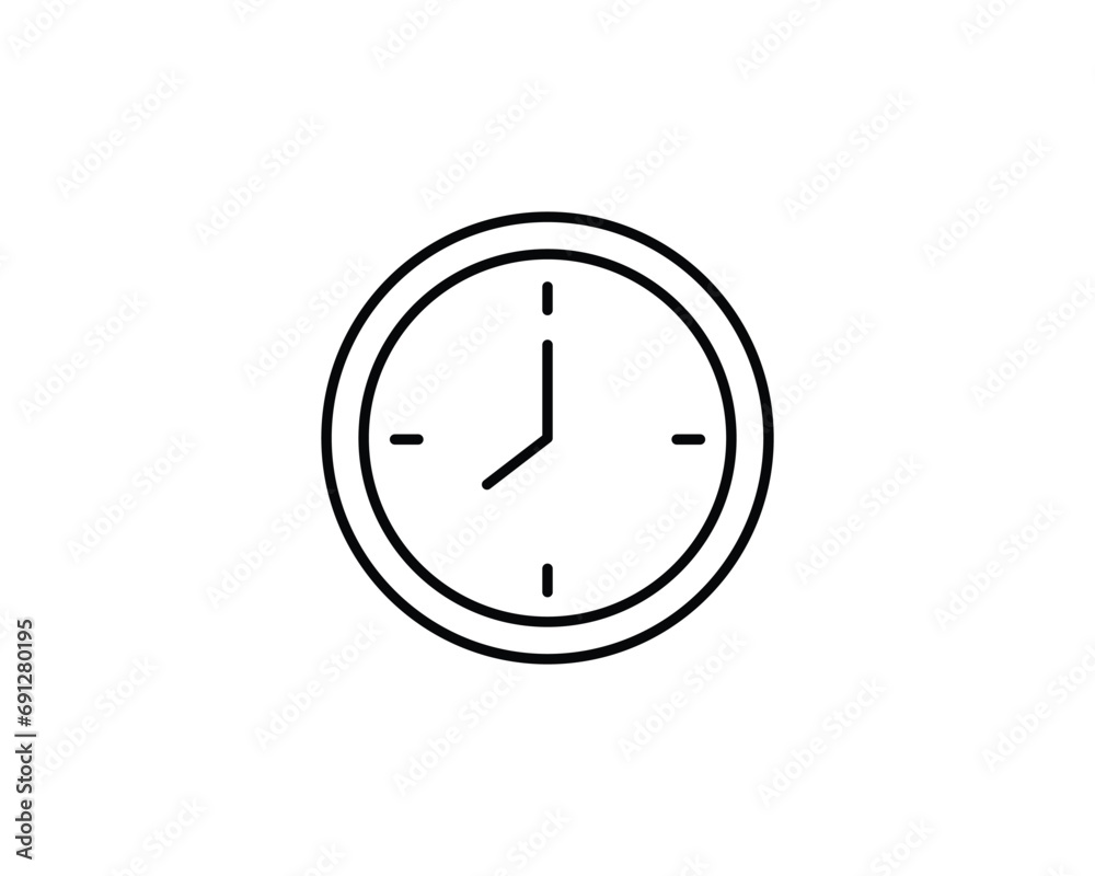 Clock watch icon vector symbol design illustration Clock watch icon vector symbol design illustration
