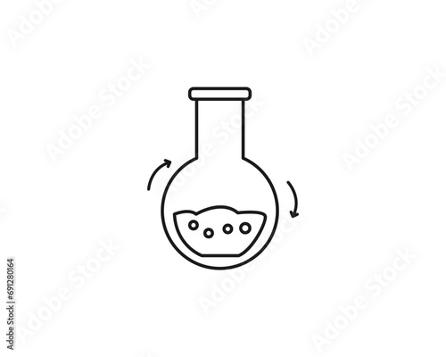 Chemical flask icon vector symbol design illustration