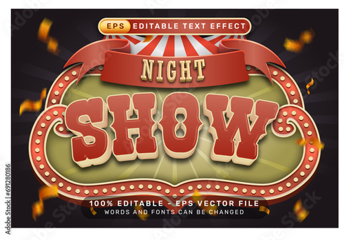 show 3d text effect and editable text effect with tent and border show