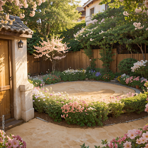 Fototapeta Naklejka Na Ścianę i Meble -  garden with flowers