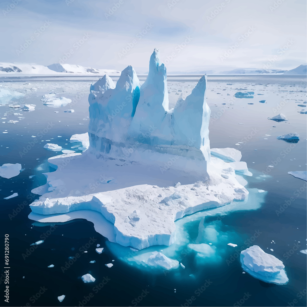 ice iceberg arctic blue sea melting nature water snow cold glacier landscape sky travel greenland