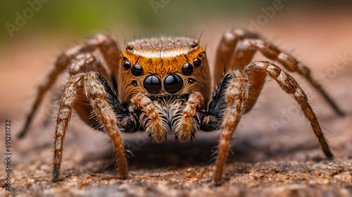 spider on the ground ,Ecosystem, Forest floor, Silent hunter, Stealthy, Spooky, Hidden, Insect world,