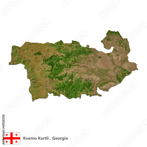 Kvemo Kartli, Region of Georgia Topographic Map (EPS) photo