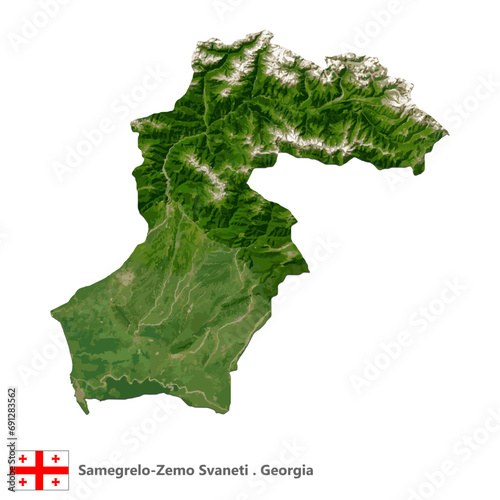 Samegrelo-Zemo Svaneti, Region of Georgia Topographic Map (EPS) photo