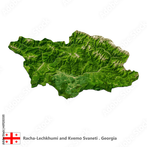 Racha-Lechkhumi and Kvemo Svaneti, Region of Georgia Topographic Map (EPS) photo