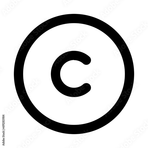 Copyright Line UI Icon