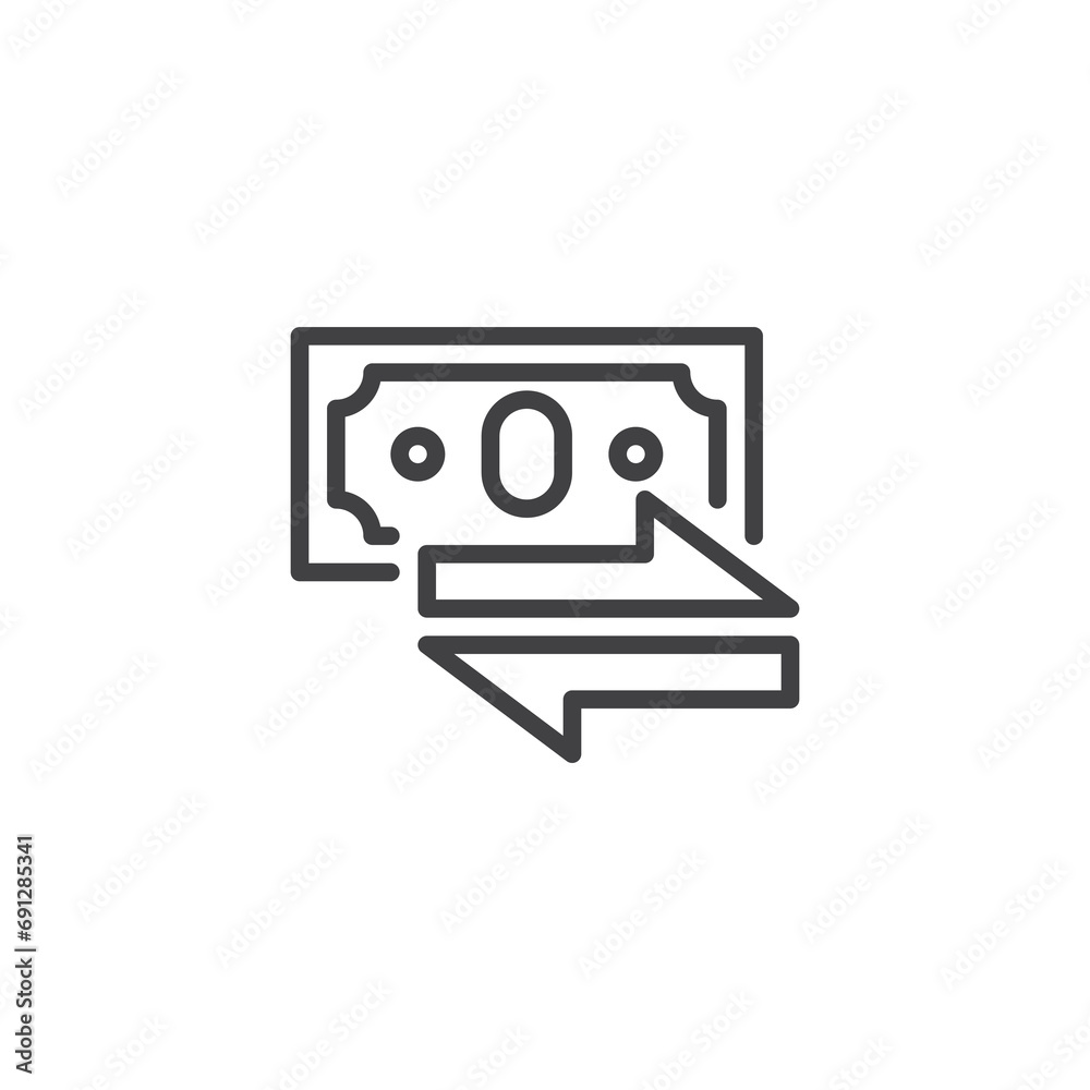 Money Transfer line icon Money Transfer line icon