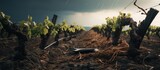 vineyard damaged by hail