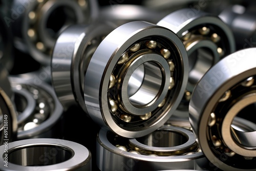 Stainless steel bearings, ball bearings. photo