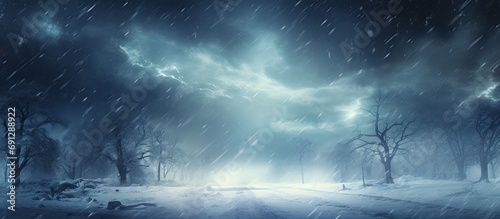 An imminent winter storm brings snowfall, freezing temperatures, and a blizzard alert. © 2rogan