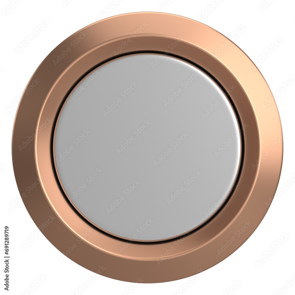 3D circle button. Empty button. 3D illustration. 3D circle button. Empty button. 3D illustration.