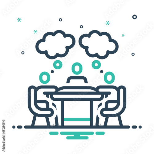 Mix icon for brain storm