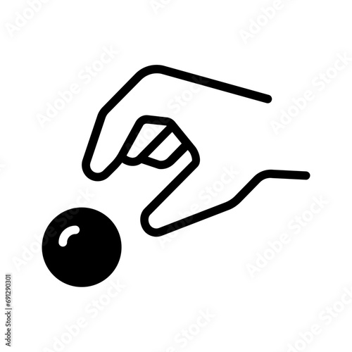 Solid black icon for Tactile