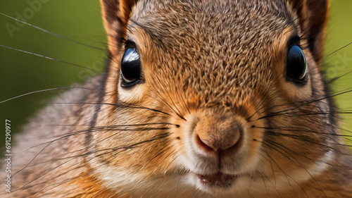 Very cute face squirrel background,innocence, curiosity, endearing, vibrant, green, beauty, 