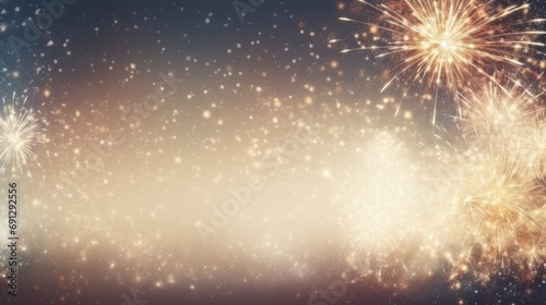 Abstract colored firework background new year celebration 2024 comeliness