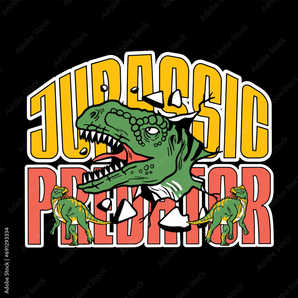 Dinosaur T-Rex - Jurassic Predator Vector Art, Illustration and Graphic