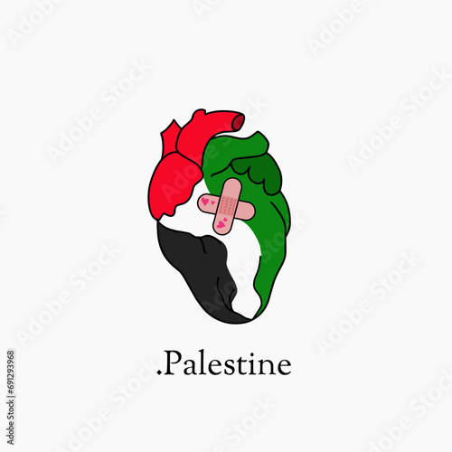 vector of palestine hearth perfect for print, apparel, poster, etc