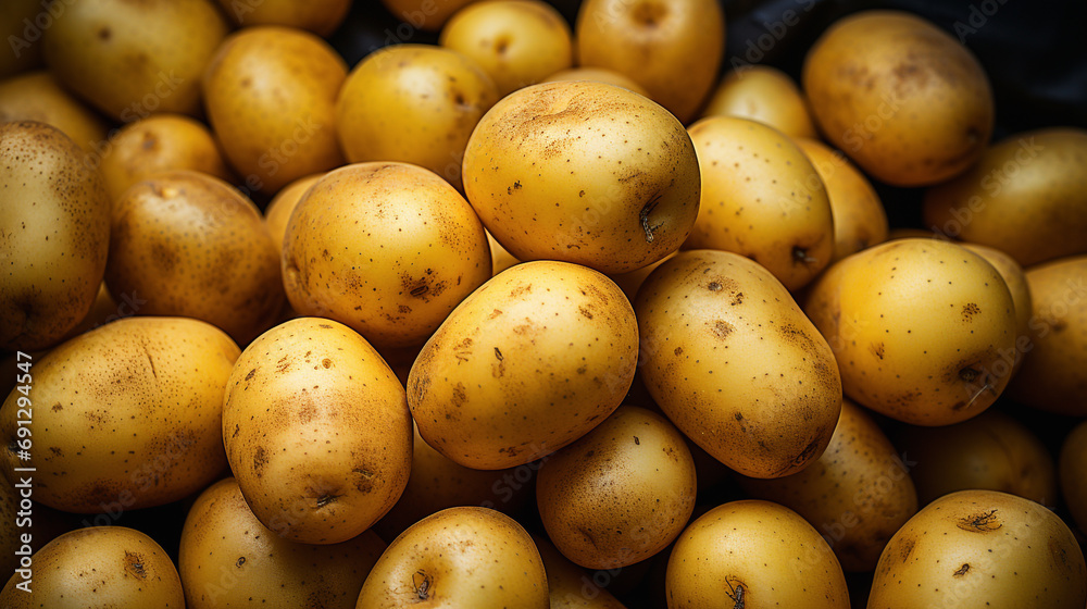 Background of a heap of beautiful potatoes Background of a heap of beautiful potatoes