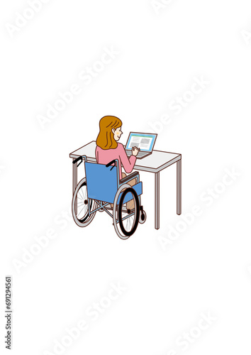 PC/車椅子/女性
