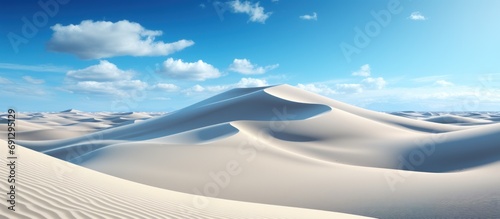 White sand dunes in desert photo