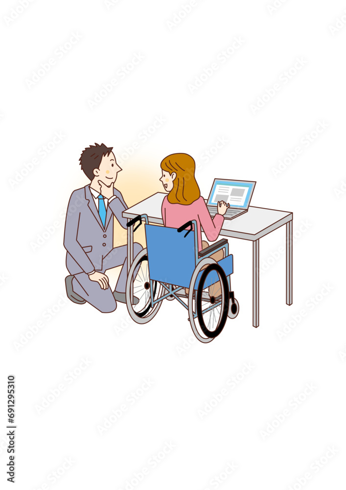 PC/車椅子/女性/男性

