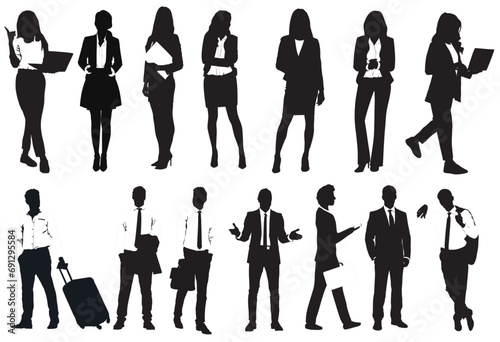 business people silhouettes
