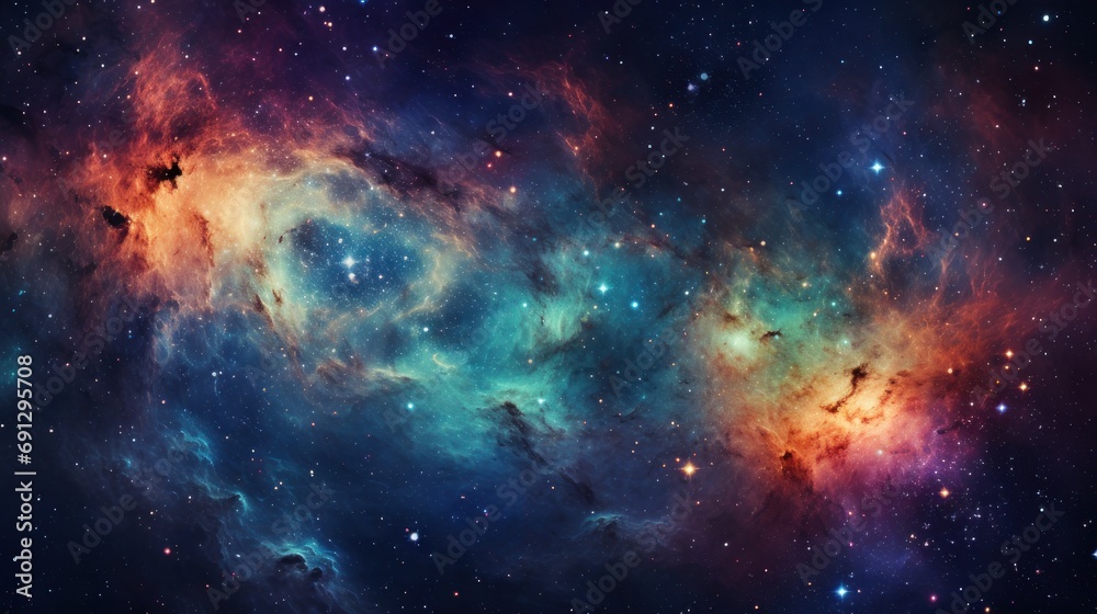 Abstract Colorful Galaxy Print Texture Background