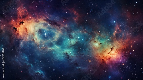 Abstract Colorful Galaxy Print Texture Background