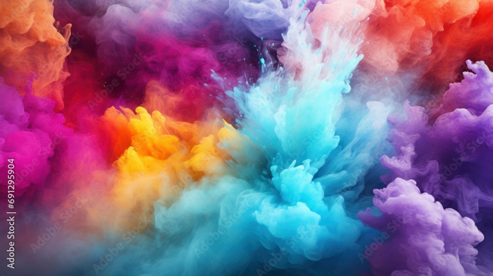 Abstract Colorful Powder Explosion Texture Background