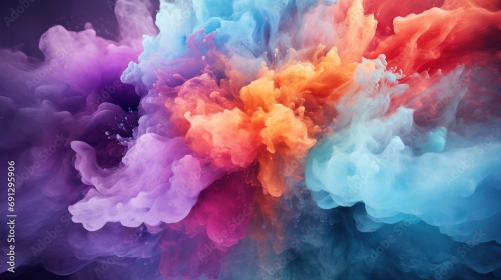 Colorful Powder Explosion Texture Background
