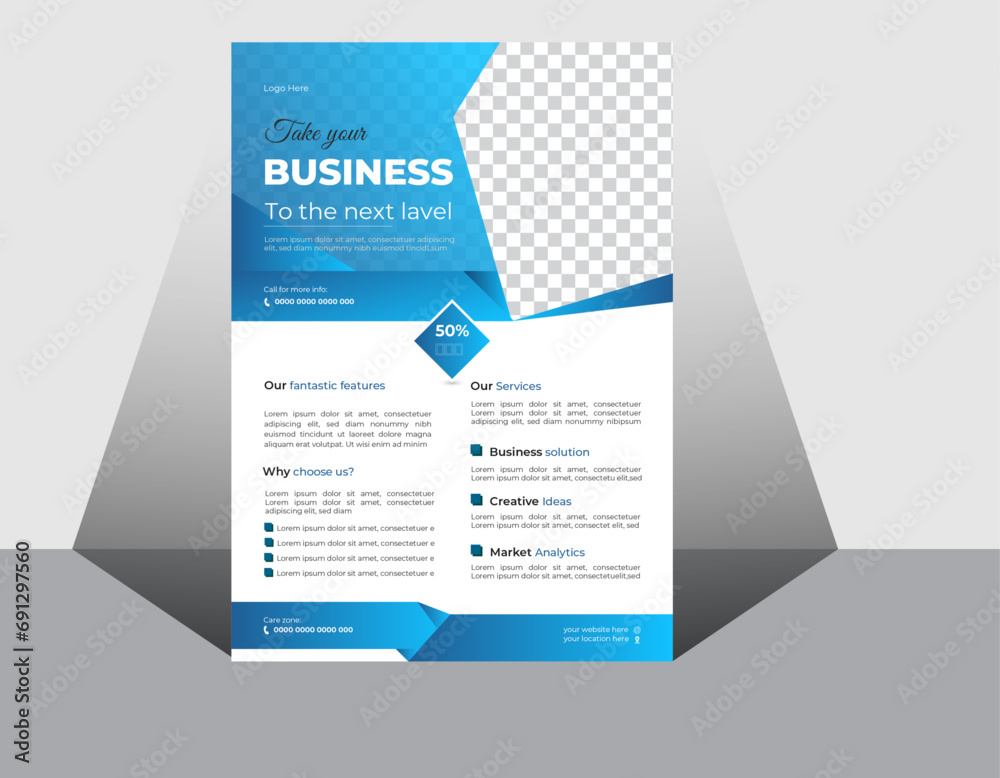 corporate business flyer design template. vector flyer design with unique shapes corporate business flyer design template. vector flyer design with unique shapes
