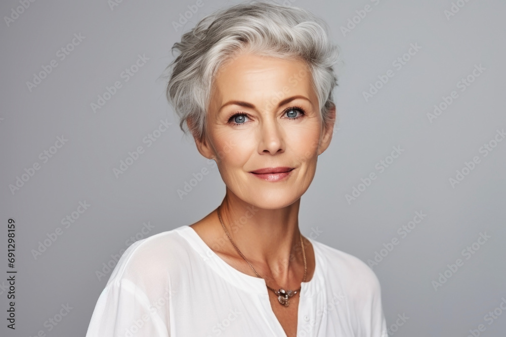 Portrait of elder middle age woman