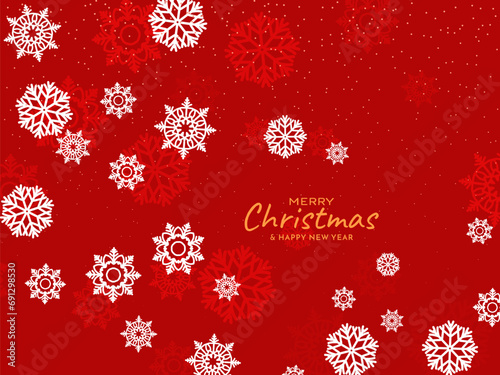 Merry Christmas festival snowflakes decorative background design