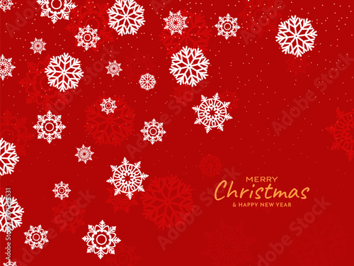 Merry Christmas festival decorative snowflakes celebration card design